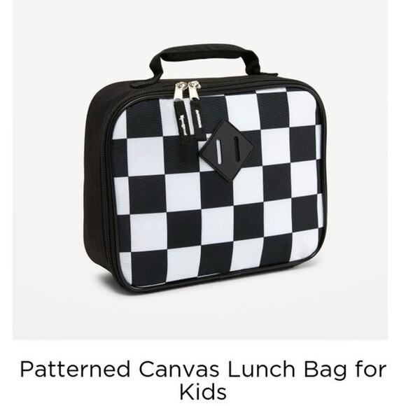 Old Navy Patterned Canvas Lunch Bag - Picture 1 of 9